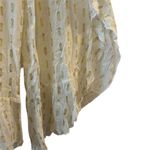 Surf Gypsy Women's Gold Metallic Ruffle Wide-Leg Pants Size L Photo 4