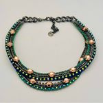 Stella & Dot  Retired Rose Gold + Hematite Mercury Statement Necklace Photo 3