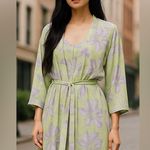 California Dynasty, vintage Floral Green and Purple Women's Robe and nightgown Photo 0