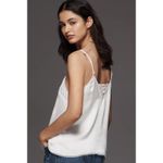 Anthropologie Lace Trim Satin Cami Pink Large Photo 1