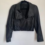 Jenni Kayne Leather Motorcycle Jacket in Black Photo 0