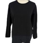 Athleta  Gallery Top Layered Style Blouse ‎ Long Sleeve Size Small - Black Photo 3