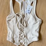 ABRAND jeans Devotion Top In Bone White Size XS Photo 0