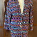Neiman Marcus Vintage 90’s  Mexican Serape Woven Jacket. Size‎ Medium Photo 0