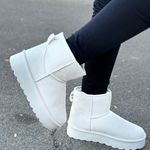 Forever Link FAUX FUR LINED MINI PLATFORM BOOTIES Photo 2