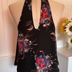 Lily White Black & Floral Tank Top Photo 2