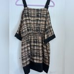 Bebe  Black and Tan Plaid Mini Dress Photo 2