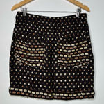 Billy Reid  Anthropologie Swiss Dot Front Pocket Mini Skirt Size 8 Photo 0