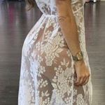 NWOT Sexy Crochet Cover Up Beach Wear Size L White Size L Photo 1