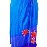 Vintage 80's Krista Kent Miami wrap Dance Skirt Coverup Tropical One size Blue Size undefined Photo 0