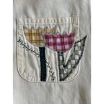 Beverly's Vintage Women's Yellow Jumper Dress M Embroidered Patchwork Flowers Size M Photo 5