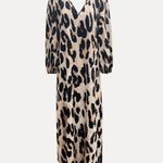 Chic Animal Print Dress with Pink Bag Black Size L Photo 2