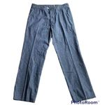 AG Adriano Goldschmied Denim Chambray Trouser Pant Blue Size 31R Green Label Photo 0