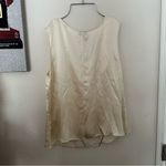 Talbots Silk Cream Asymmetrical Ruffled Blouse Photo 3