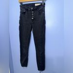 Pistola  Charcoal Nero Monroe High Rise Button Fly Slim Jeans Size‎ 25 Photo 1