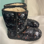 UGGS Ladies Boots Black Sequin Bling Glitter Sz 9 Excellent  Bin2 Photo 0