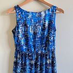 Ann Taylor ANN‎ TAYLOR PLEATED SLEEVELESS DRESS HIGH LOW DRESS MIDI BLUE WOMENS SIZE 0 Photo 2
