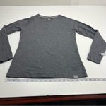 Meriwool Layers Womens Large 190g Grey Gray Wool Long Sleeve Henley Shirt *FLAW Photo 6