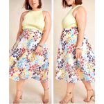 Eva Franco Embroidered Floral Fit Flare Midi Skirt Women 22W White Photo 1