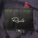 Rails NWOT Kate Strawberry Print Relaxed Navy Blue Button Up Top Shirt Blouse XS Photo 7