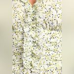 Lulus Lulu’s Nola White Floral Print Button Front Ruffled Crop Top size small NWT Photo 2