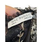 Mac Duggal  NWT Embroidered Long Flare Sleeve Mesh Dress in Black Multi Size 6 Photo 5