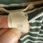 Eileen Fisher  Skirt 3X Organic Linen Jersey Striped Midi Straight Pull‎ On Green Photo 4