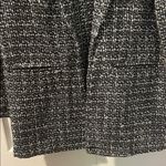 Nanette Lepore Black and White Tweed Blazer Size M Photo 4