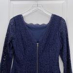 Adrianna Papell Navy Lace Dress Formal Career 8 Photo 9