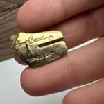 Laurel Burch Jungle Cat Signed Red & White Enamel Gold Tone Stud Earrings Photo 7