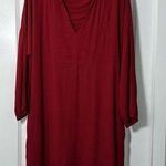 Madewell  Women’s Du Jour Red Long Sleeve V-Neck XL Photo 0