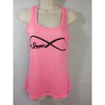 Miss Popular Hot‎ pink tank top size small cut back neon Photo 3