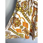 Guess Vintage Y2K Women's Halter Mini Dress Silk Corset Top Cream Orange sz. 4 Photo 2