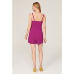 The Great Women's Purple Sweetheart Neckline Short Moira Romper Size Large Photo 1