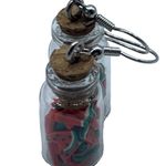 NEW Watermelon slices in mason jar fashion earring Photo 1