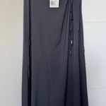Forever 21 Black Silk Maxi Skirt Photo 0