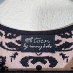 Torn By Ronny Kobo Ronny Kobo Torn Tan Black Floral Knit Sweater Dress Womens XS Mini Short Sleeve Photo 9