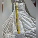 Vintage Y2K Trixxi White Chiffon Rhinestone Halter Tie Asymmetrical Dress Medium Photo 6