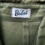 VTG Barbies Long Sleeve Button Up Tunic Top Military Green Women’s S/M Minidress Photo 9