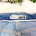 Topshop  MOTO Size 4 Blue Zip Through Denim Skirt Photo 1