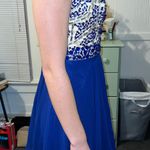 Beaded Short Formal Or Prom Dress Blue Size 4 Photo 2