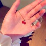 Gold Cherry Pendant Necklace Photo 4