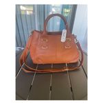 Charming Charlie NWT Faux Leather Orange Satchel Handbag Photo 3