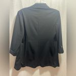 Anne Klein Black Blazer Jacket Women’s Size M | 3/4 Sleeve Rolled Cuff | Open Photo 3