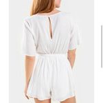 Altar'd State Altar’d State White Short‎ Wrap Top Romper Size M Photo 3