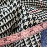 ECI  New York Houndstooth Blazer with Red Trim bow and fringe tweed size 14w a41 Photo 5