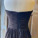 Badgley Mischka Bagdley Mischka Bronze Strapless Ruched Dress Size 8 NWT Photo 9
