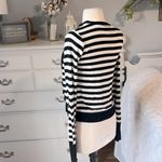 Rue 21 Cardigan Lightweight Black Cream Striped Photo 3