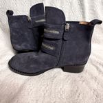 Gentle Souls  Navy Suede Combat Boots Photo 1