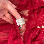 Victoria's Secret Victoria’s Secret Plunge Halter Garter Slip Corset Red S Lace NWT Photo 9